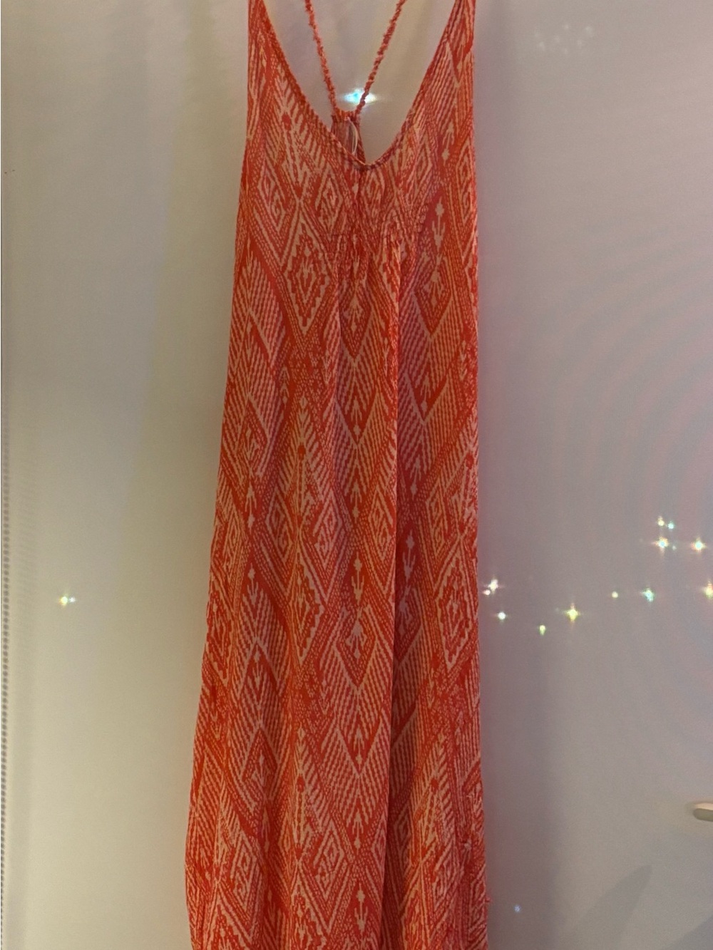 Free People Coral-Orange Asymmetrical  Dress